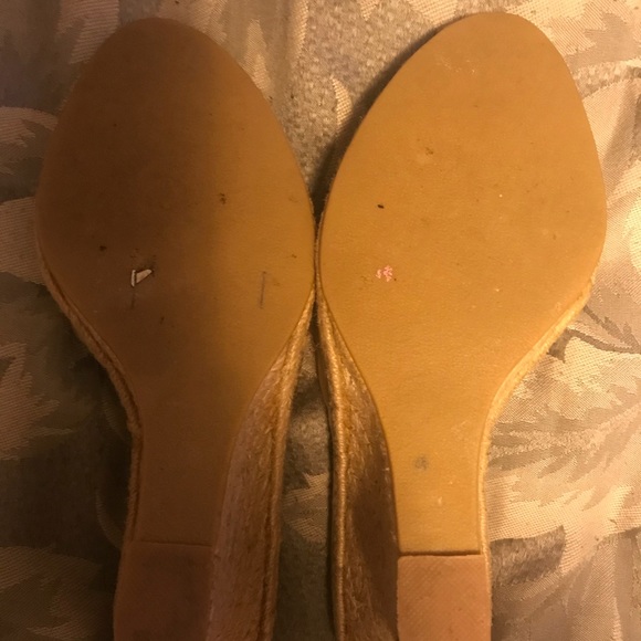 Gold Rope Canvas Wedge Sandals - Picture 3 of 7